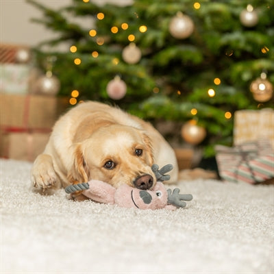 Trixie Xmas Rendier Met Touw Pluche / Katoen Roze 47 Cm