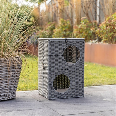 Trixie Kattenmand Amalia Hoekig Polyrattan Grijs