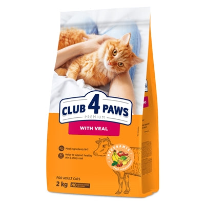 Club 4 Paws Premium Kat Adult Kalf 300 Gr