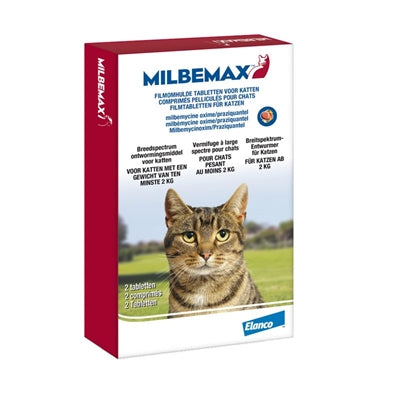 Milbemax Tablet Ontworming Kat 2-8Kg 2Tbl