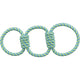 Trixie Aquatoy Touw Trekspeeltje Ringen Polyester Geel / Groen 42 Cm