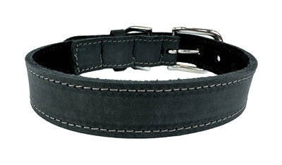 Sazzz Halsband Hond Nomad Vintage Leer Antraciet 32-39X2 Cm