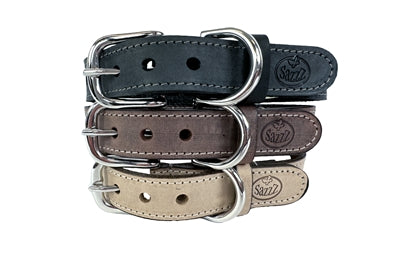 Sazzz Halsband Hond Nomad Vintage Leer Antraciet 32-39X2 Cm