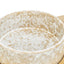 Trixie Set Voerbak / Waterbak Keramiek / Bamboe Wit / Natuur