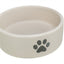 Trixie Voerbak / Drinkbak Hond Pootmotief Keramiek Lichtgrijs / Grijs 800 Ml 16 Cm