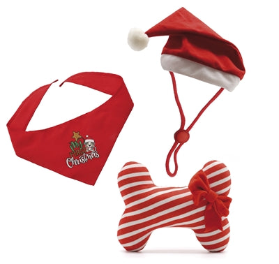 Croci Xmas My First Christmas Dog Set Muts / Bandana / Bot 36 Cm / 48 Cm / 17 Cm