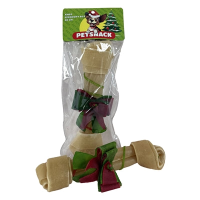 Petsnack Xmas Bot Geknoopt Naturel 8 Inch 20,5 Cm