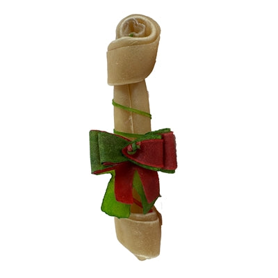 Petsnack Xmas Bot Geknoopt Naturel 8 Inch 20,5 Cm