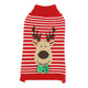 Happy Pet Hondentrui Rendier Gestreept Rood / Wit Ruglengte 30 Cm