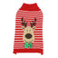 Happy Pet Hondentrui Rendier Gestreept Rood / Wit Ruglengte 30 Cm