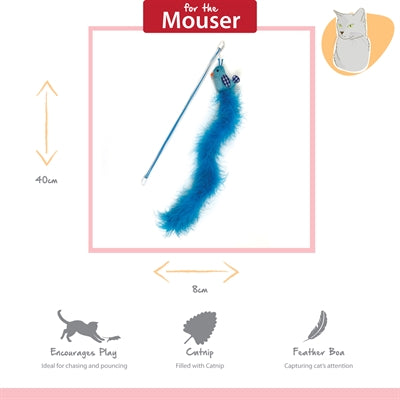 Happy Pet Tabby Patch Kattenhengel Vogel Blauw