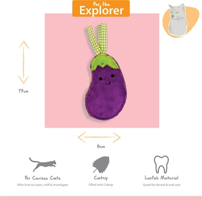 Happy Pet Tabby Patch Aubergines Met Catnip