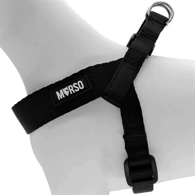 Morso Mini Hondentuig Verstelbaar Gerecycle Zwart 29-38X2,5 Cm