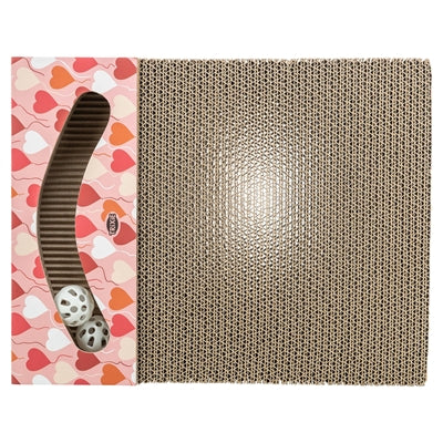 Trixie Krabplank Hartjes Met Ballen Rechthoekig Karton Zalm