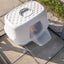 Trixie Kattenbak Davio Top Outdoor Met Kap Grijs / Wit