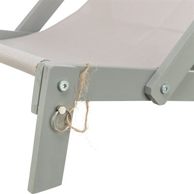 Trixie Strandstoel Hout Grijs