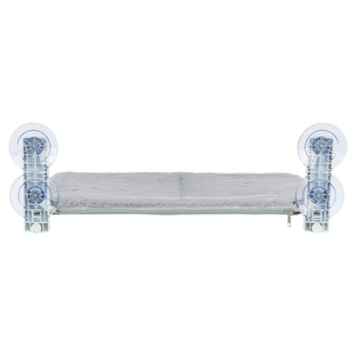 Trixie Hangmat Voor Aan Raam Opvouwbaar Pluche / Mesh Wit / Grijs