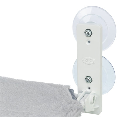 Trixie Hangmat Voor Aan Raam Opvouwbaar Pluche / Mesh Wit / Grijs