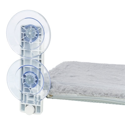 Trixie Hangmat Voor Aan Raam Opvouwbaar Pluche / Mesh Wit / Grijs