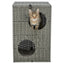Trixie Kattenmand Amalia Hoekig Polyrattan Grijs