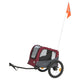 Trixie Hondenfietskar Grijs / Rood 61/125X56X64 Cm