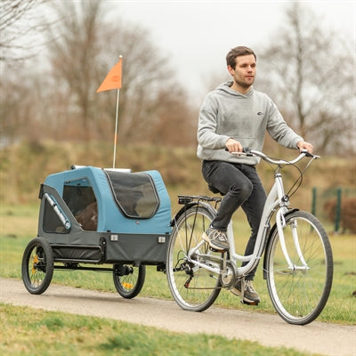 Trixie Fietskar Tot 45 Kg Blauw / Grijs L 81X112/155X112 Cm