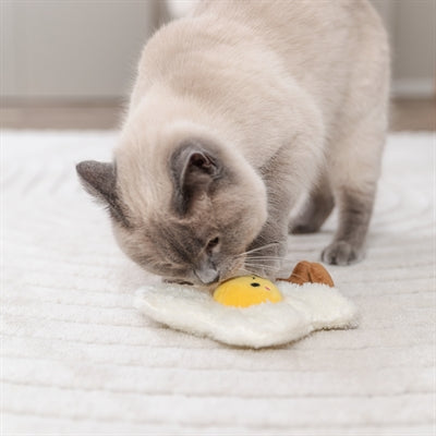 Trixie Gebakken Ei Xxl Pluche Met Amerikaanse Catnip 18 Cm