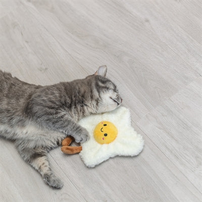 Trixie Gebakken Ei Xxl Pluche Met Amerikaanse Catnip 18 Cm