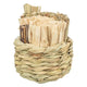 Trixie Mand Gras Met Hooi / Maisbladeren / Houten Stokjes 9X9X9 Cm