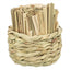 Trixie Mand Gras Met Hooi / Maisbladeren / Houten Stokjes 9X9X9 Cm