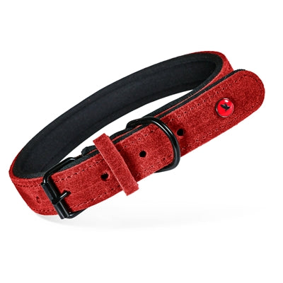 Zolux Expert Halsband Hond Premium Leer / Neopreen Rood 30X1,4 Cm