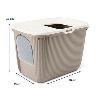 Savic Kattenbak Ease-In Wit / Mokka 58X39X39 Cm