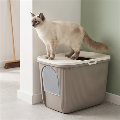 Savic Kattenbak Ease-In Wit / Mokka 58X39X39 Cm