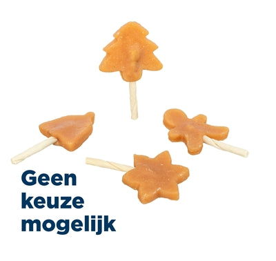 Trixie Xmas Lollipop Boom / Ster / Gemberkoekman / Bel Assorti 18 Gr