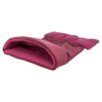 Trixie Xmas Cosy Slaapzak Velourslook / Pluche Bordeaux 50X50X65 Cm