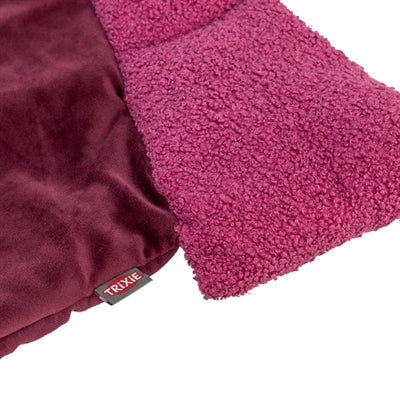 Trixie Xmas Cosy Slaapzak Velourslook / Pluche Bordeaux 50X50X65 Cm
